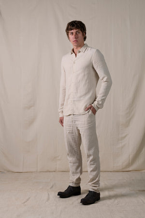 Regular Shirt Cotton Linen Sand