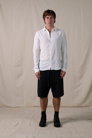 Regular Shirt Cotton Linen White