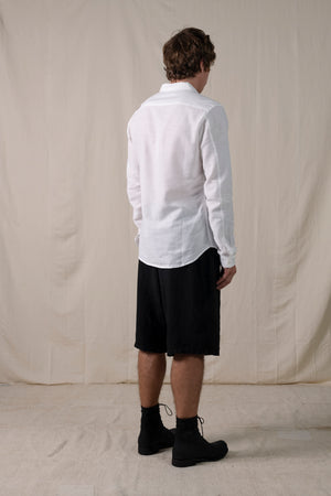 Regular Shirt Cotton Linen White