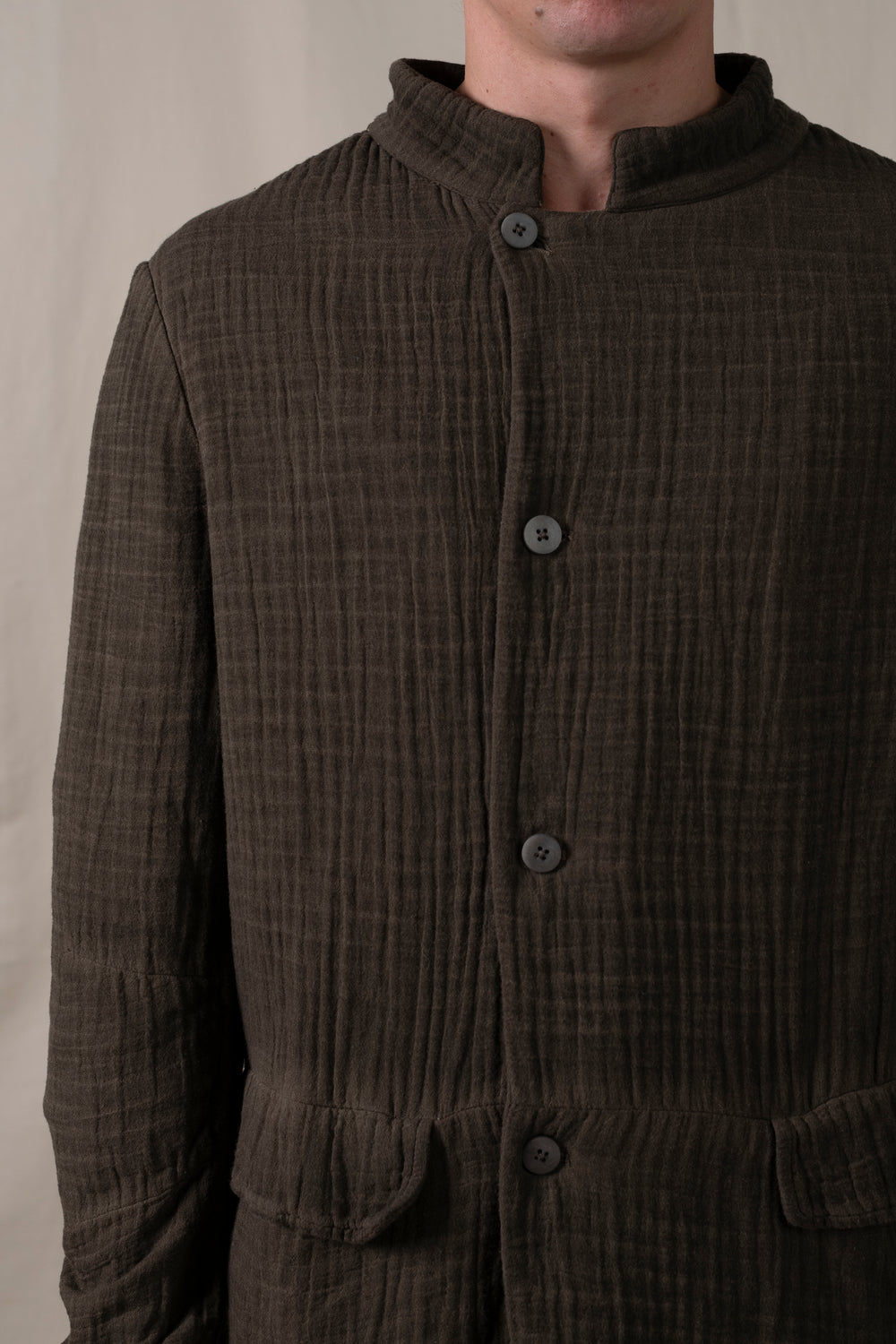 Worker Jacket Cotton Brown