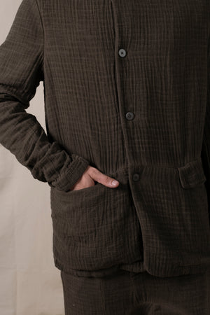 Worker Jacket Cotton Brown