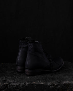 Low Lace Up Ankle Boots Black