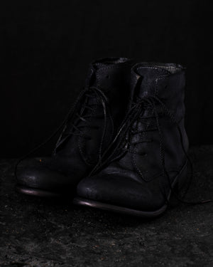 Low Lace Up Ankle Boots Black