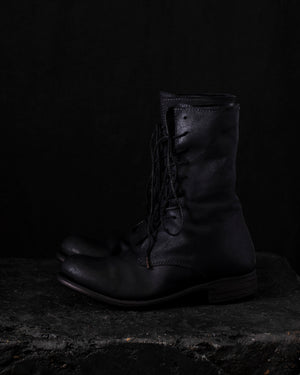 Womens High Lace Up Boots Black