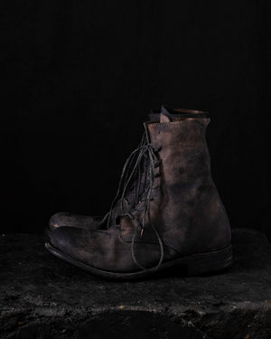 Mid Lace Up Boots Dark Grey Brown