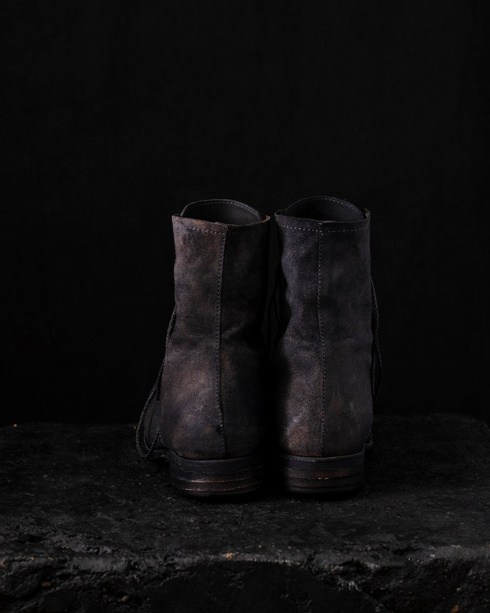 Mid Lace Up Boots Dark Grey Brown