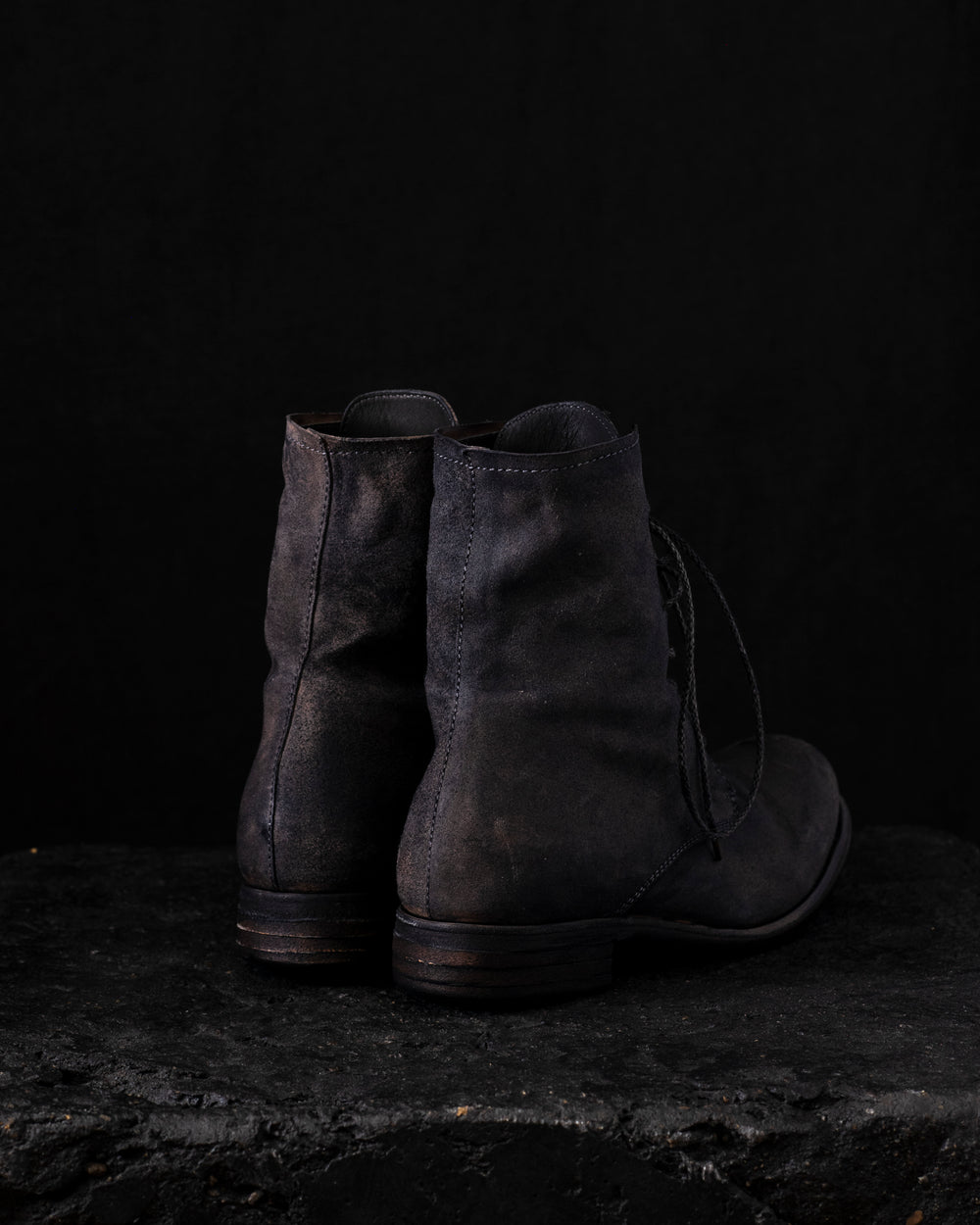 Mid Lace Up Boots Dark Grey Brown