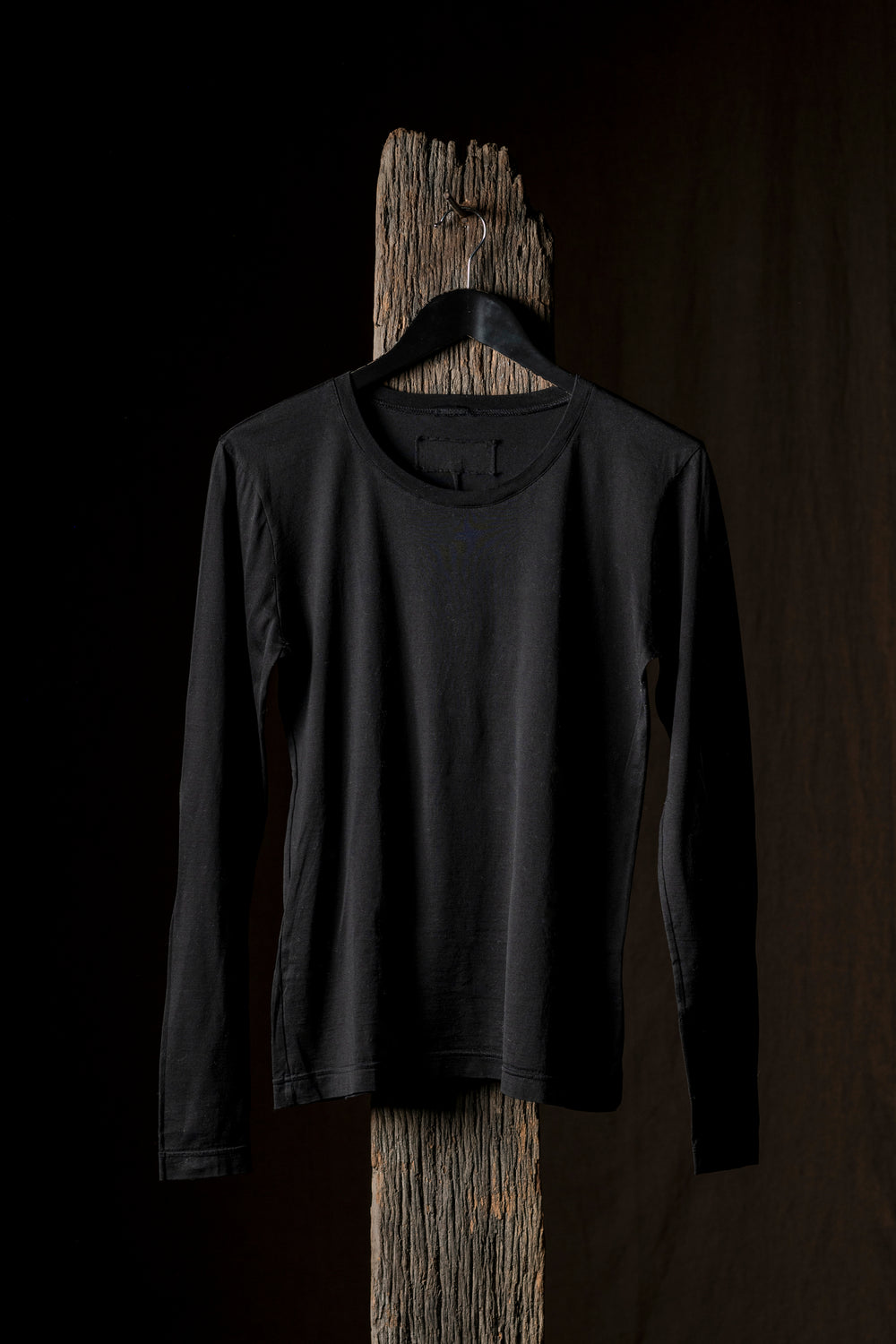 T Shirt LS Cotton Black