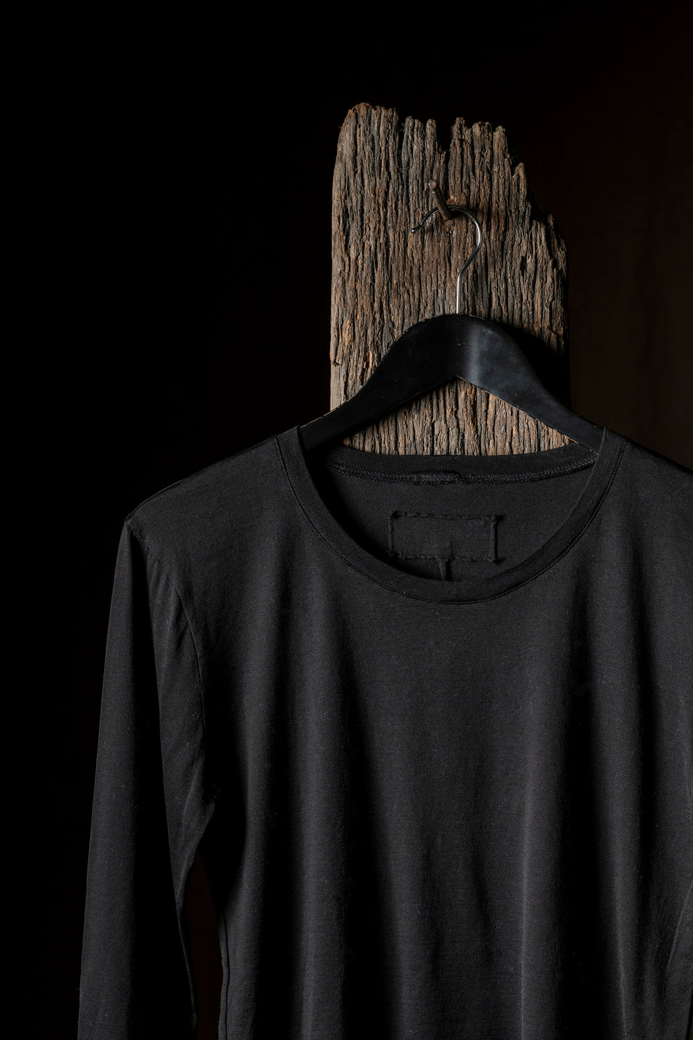 T Shirt LS Cotton Black