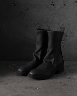 Undercover Stretch Calf Leather Boots Black