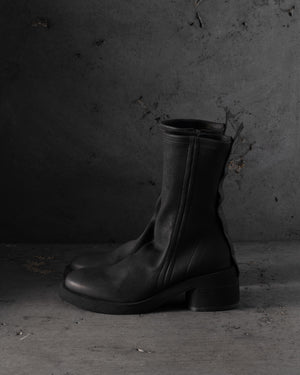 Undercover Stretch Calf Leather Boots Black