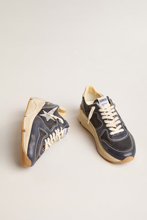 Running Sole Nappa Toe and Laminated Start Leather Dark Blue / Black / Silver / White