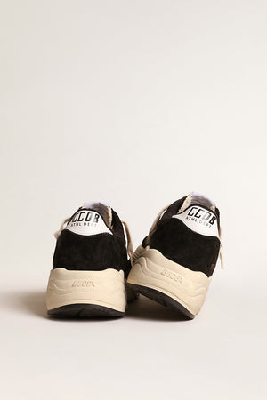 Running Sole Nylon Upper Suede Toe and Leather Star Black / White