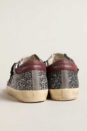 Super Star Glitter Upper Leather Star Silver / Black / Grey / Red Wine