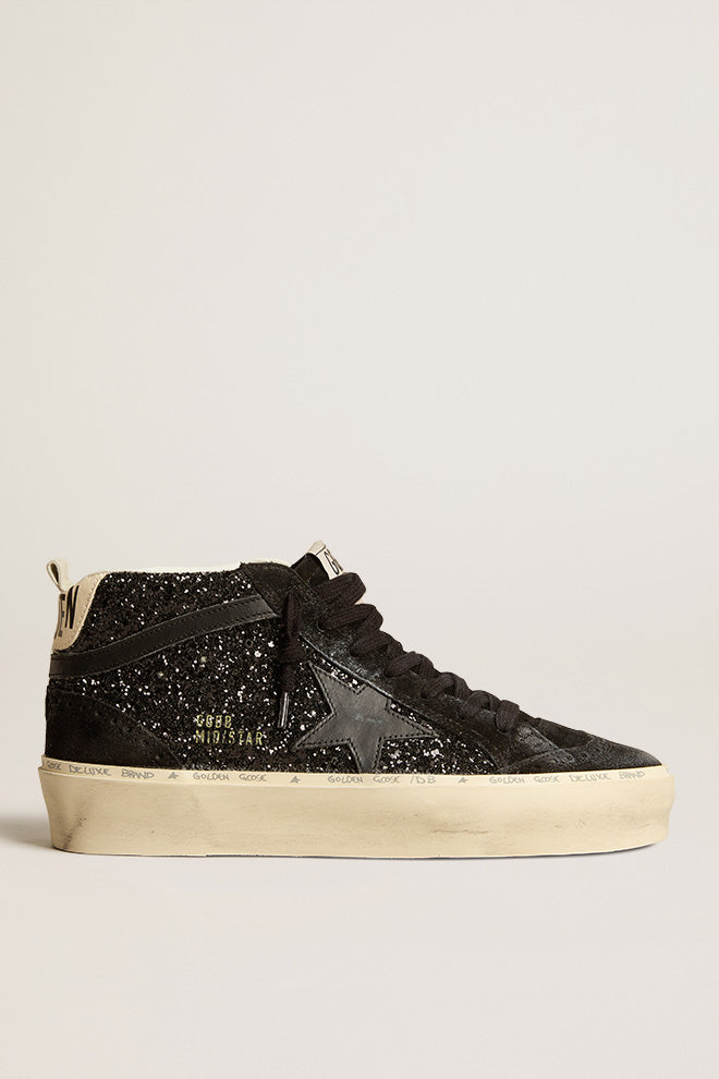 Hi Mid Star Glitter Upper Suede Toe and Spur Leather Star Black / Cream