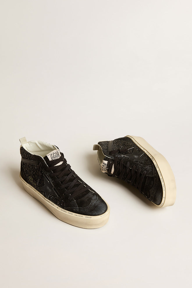 Hi Mid Star Glitter Upper Suede Toe and Spur Leather Star Black / Cream