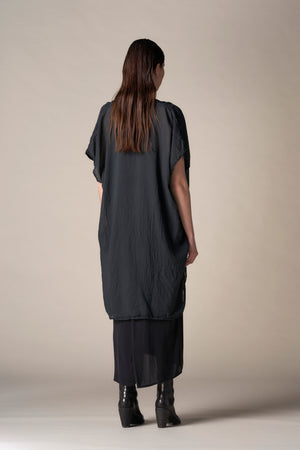 Short Kaftan Voile Black