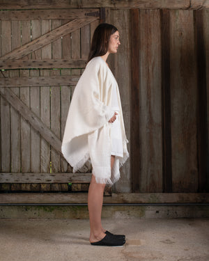 Short Wearable Blanket Cashmere Hemp Dye-less