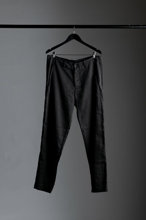 Linen Cotton Twill Chino Pants Charcoal CFUTRVH170-U12