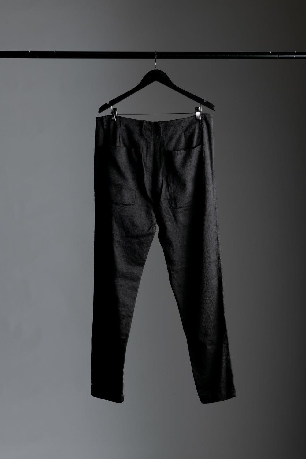 Linen Cotton Twill Chino Pants Charcoal CFUTRVH170-U12