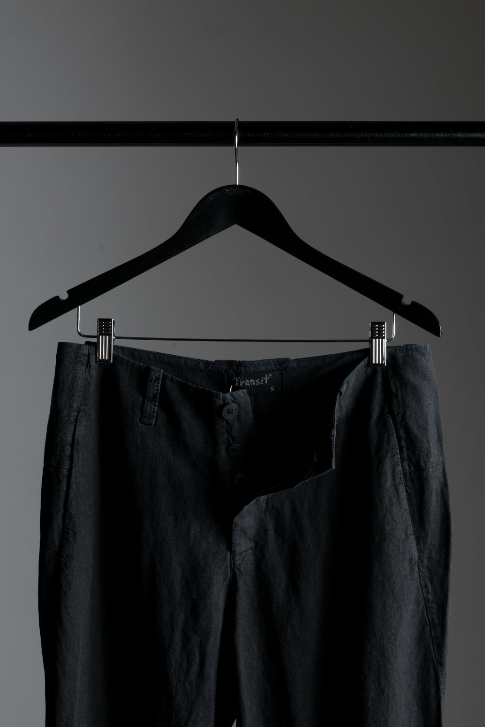 Linen Trousers Black CFUTRTD130-U10