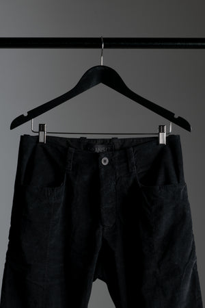 Velour Slim Trousers Black CFUTRVC120-U10