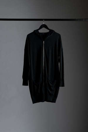 Slub Coat w/ Hood Black CFDTRW5408-10