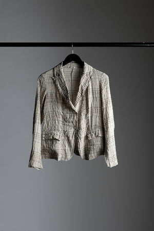 Plaid Blazer Pearl Grey