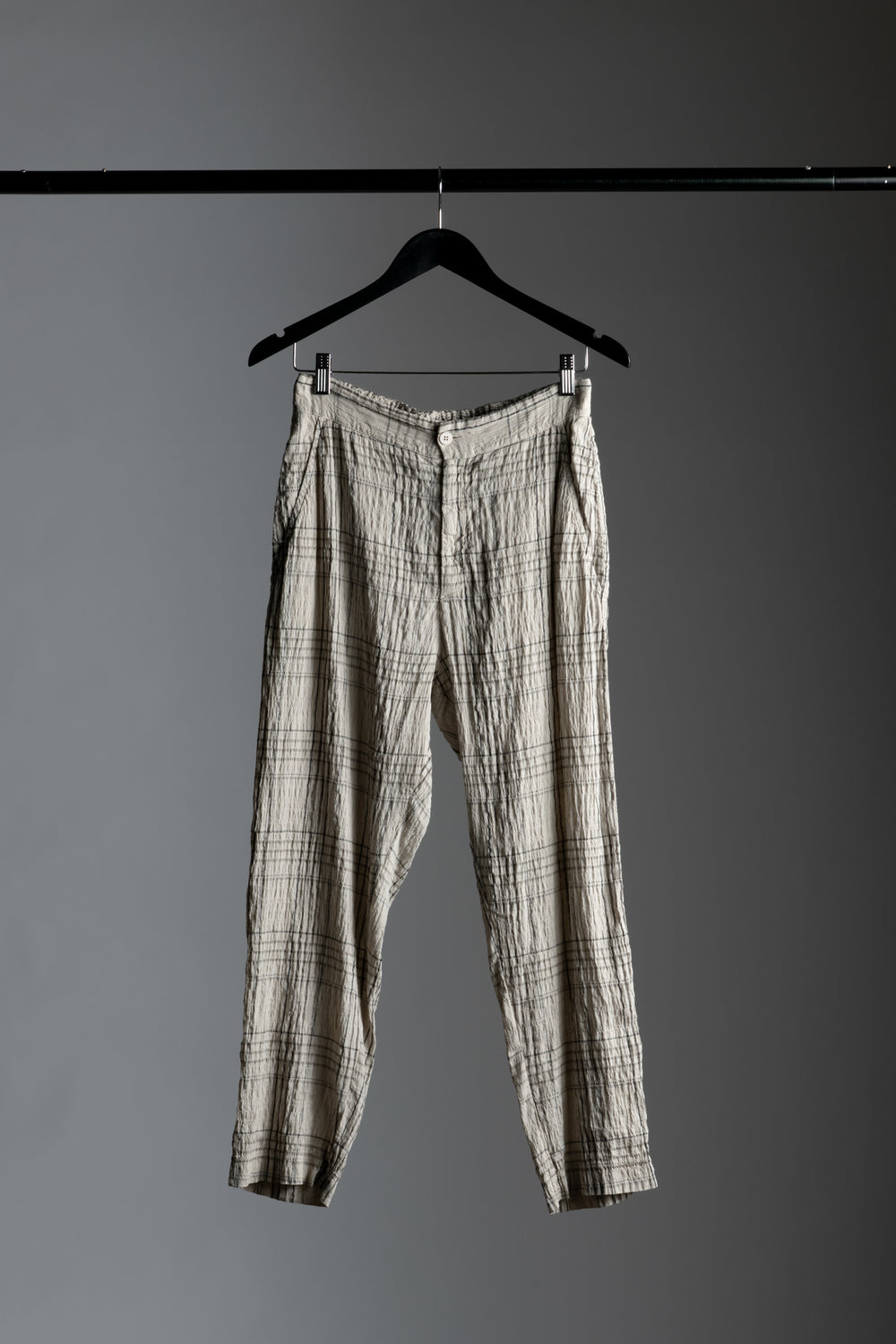 Plaid Pant Pearl Grey