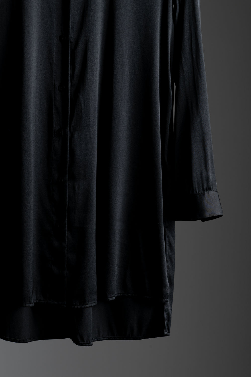 Silk Long Shirt Black CFDTRWU303-10