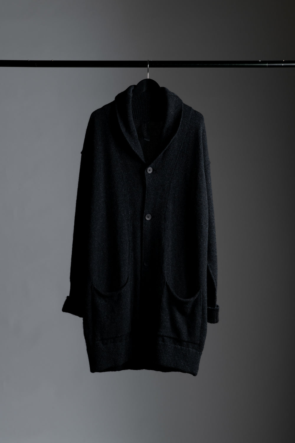 Wool Cardigan Charcoal CFUTRV19542-U312