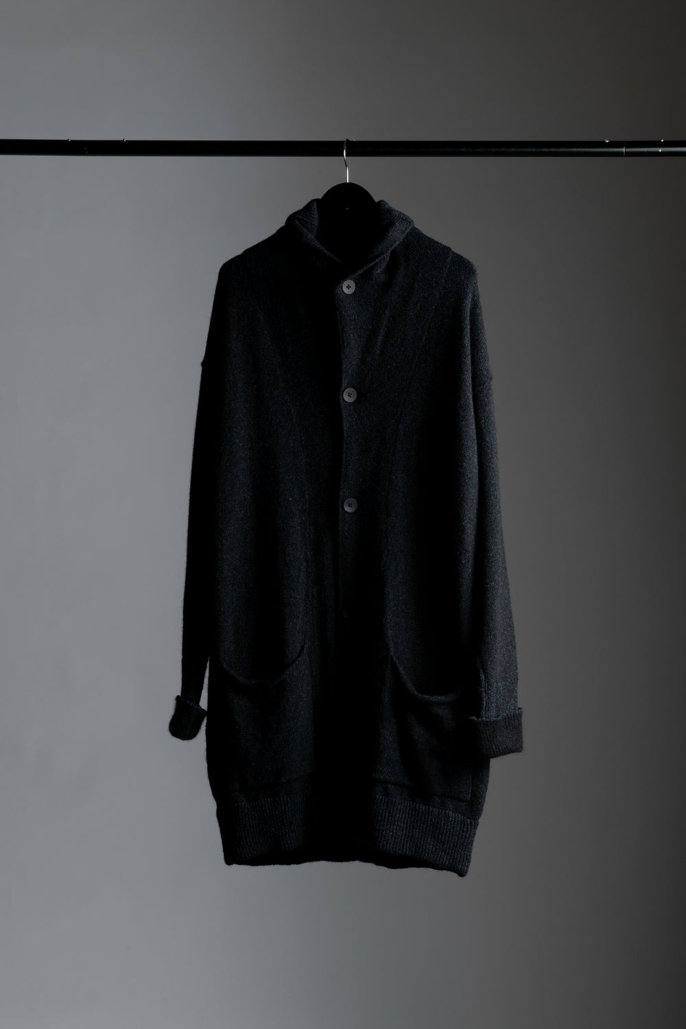 Wool Cardigan Charcoal CFUTRV19542-U312