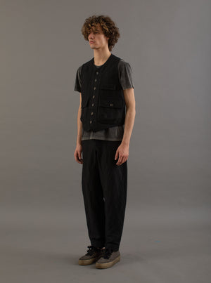 Patrick Pants Linen Wool Conjure Black