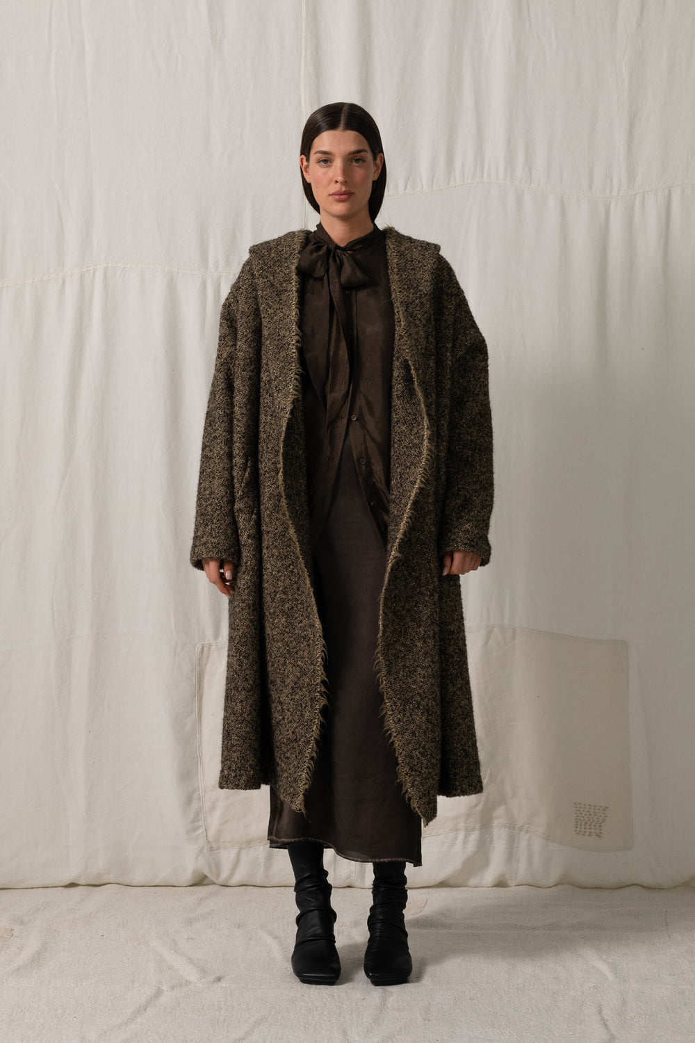 Cardigan Coat Sabueso Black / Tan