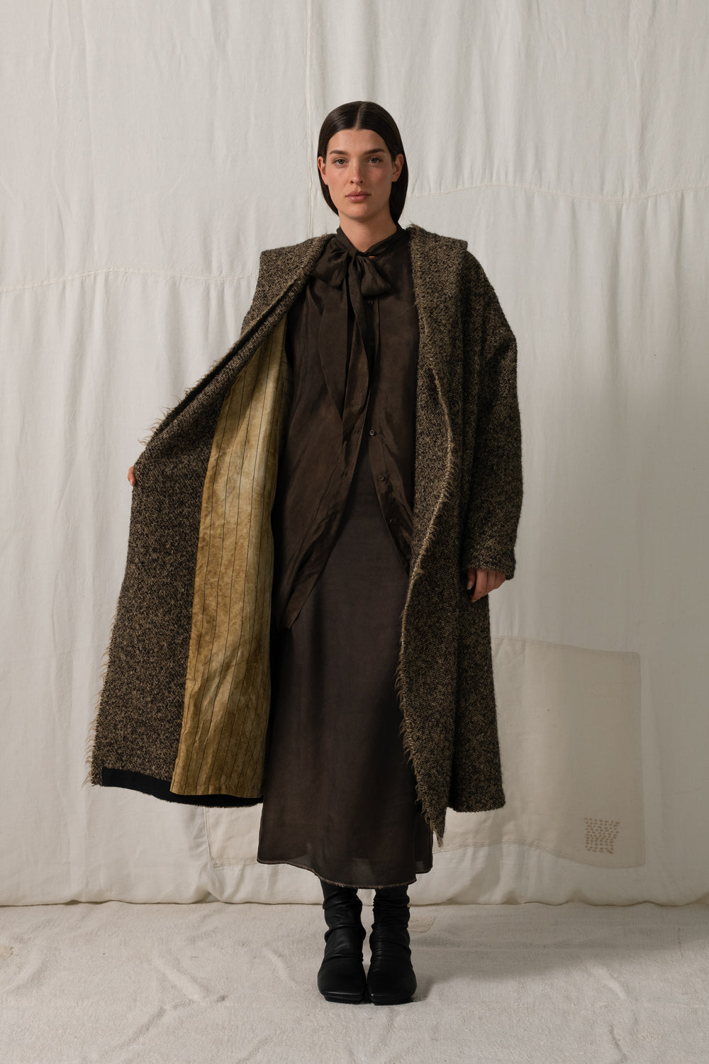 Cardigan Coat Sabueso Black / Tan