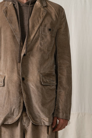 Juno Jacket Stretch Velvet Tan