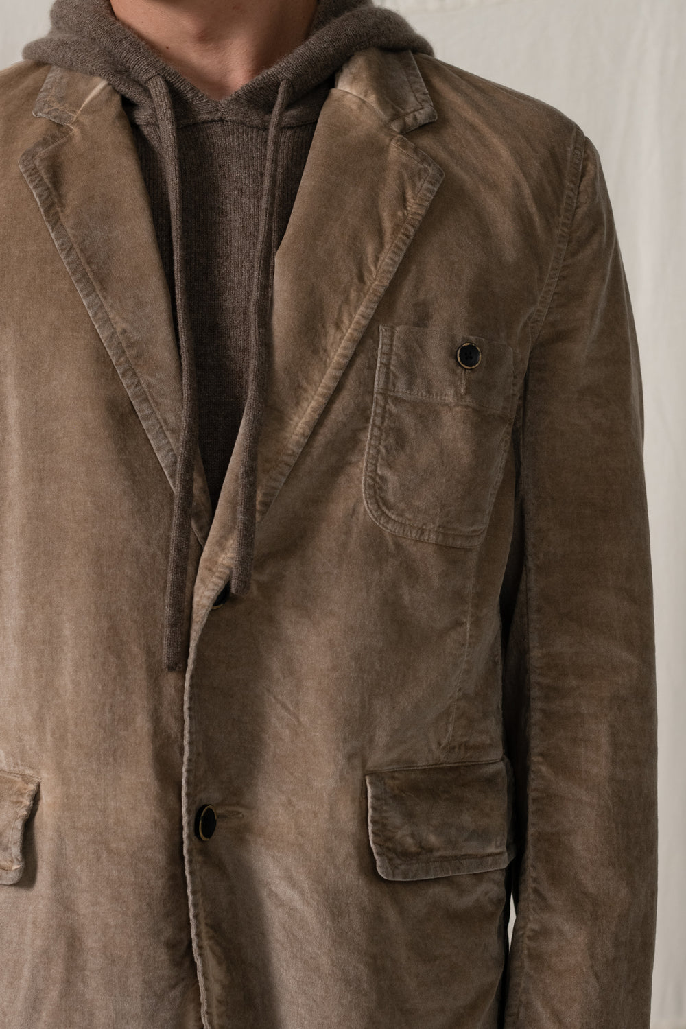 Juno Jacket Stretch Velvet Tan