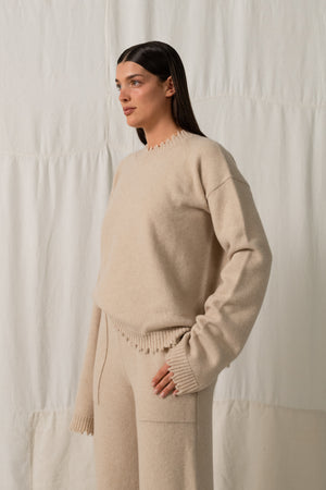 Long SLV Top Plain Cashmere Tan