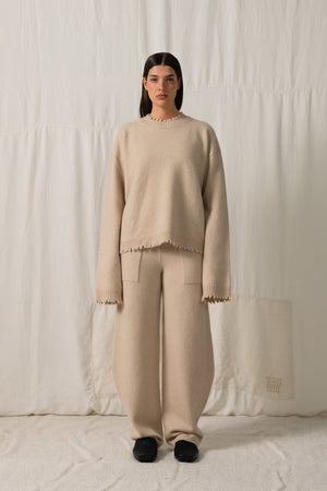 Long SLV Top Plain Cashmere Tan