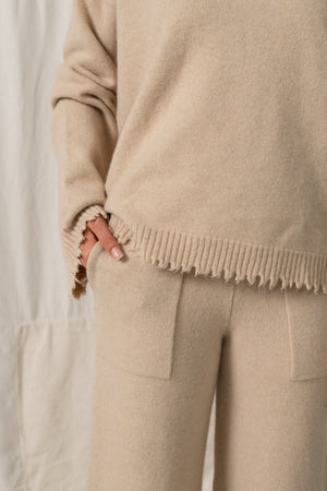 Long SLV Top Plain Cashmere Tan