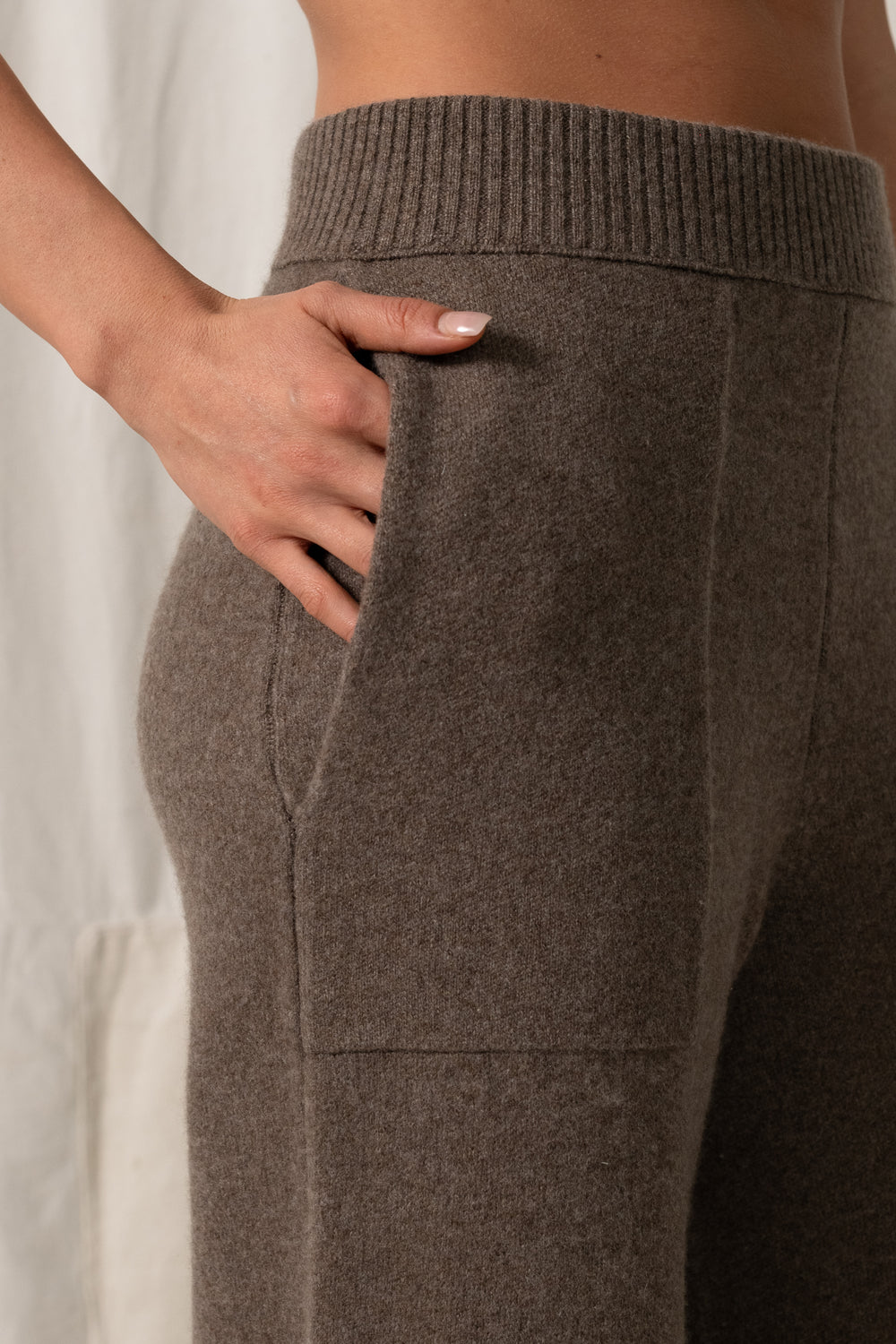 Pants Plain Cashmere Brown