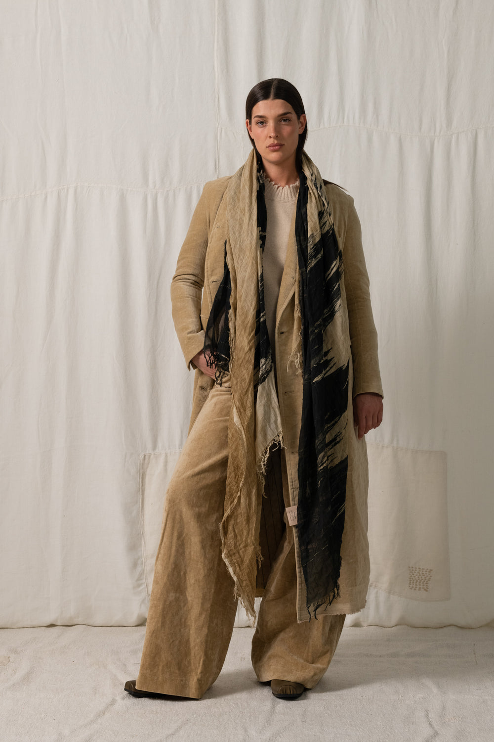 Scarf T-Walk Tan / Black