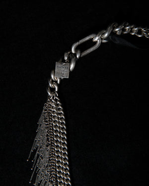 Silver Fringed Necklace - 50cm CN2173