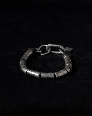 Silver Bracelet w/ Leather Medium BR1286