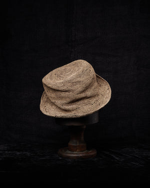 SHPVMH005 Crocheted Toquilla Straw Hat PV Camel