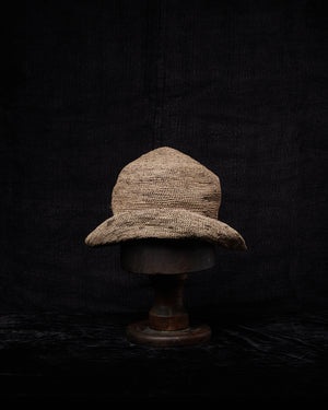 SHPVMH005 Crocheted Toquilla Straw Hat PV Camel